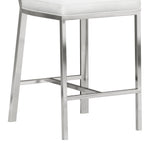 Celina - 5-Piece Round Tempered Glass Tabletop Dining Table Set With Stools Seats Up To 4 - White