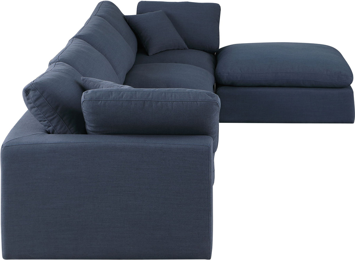 Comfy - 5 Piece Linen Modular Sectional With Chaise