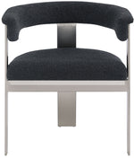 Romeo - Boucle Dining Chair With Silver Base (Set of 2)