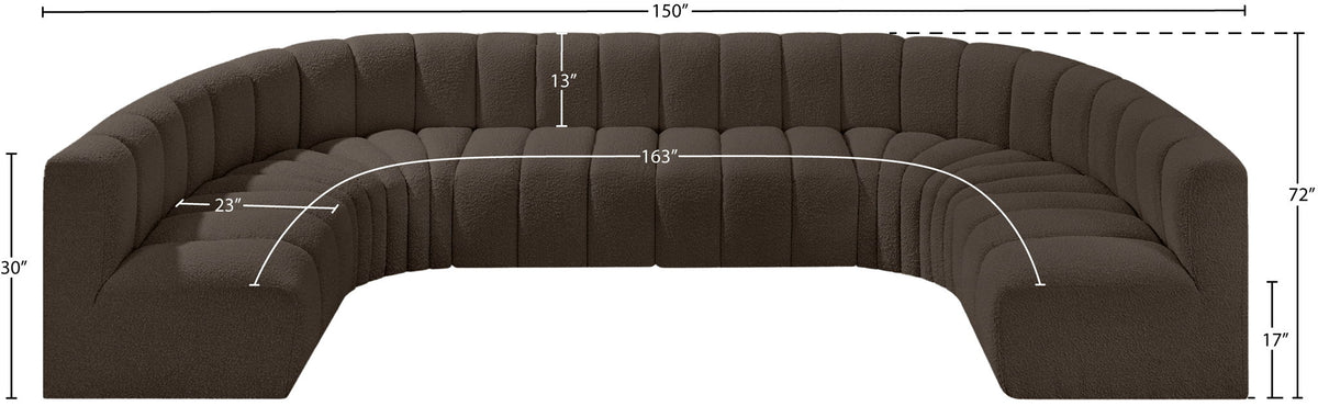 Arc - Boucle Fabric 8 Piece Modular Sofa