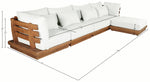 Mirella - 5 Piece Water Resistant Fabric Upholstered Outdoor Patio Modular Sectional