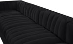 Rummi - Velvet Performance Fabric Upholstered 5 Piece Modular Sofa