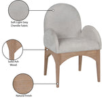 Waldorf - Chenille Dining Arm Chair With Natural Legs