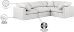Indulge - Faux Leather 4 Piece Modular Corner Sectional
