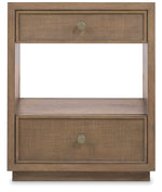 Sonnet - Two-Drawer Nightstand - Dark Gray / Light Brown