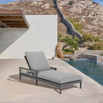 Zella - Outdoor Patio Chaise Lounge Chair - Gray / Earl Gray