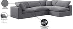 Comfy - 4 Piece Velvet Modular Armless Sectional