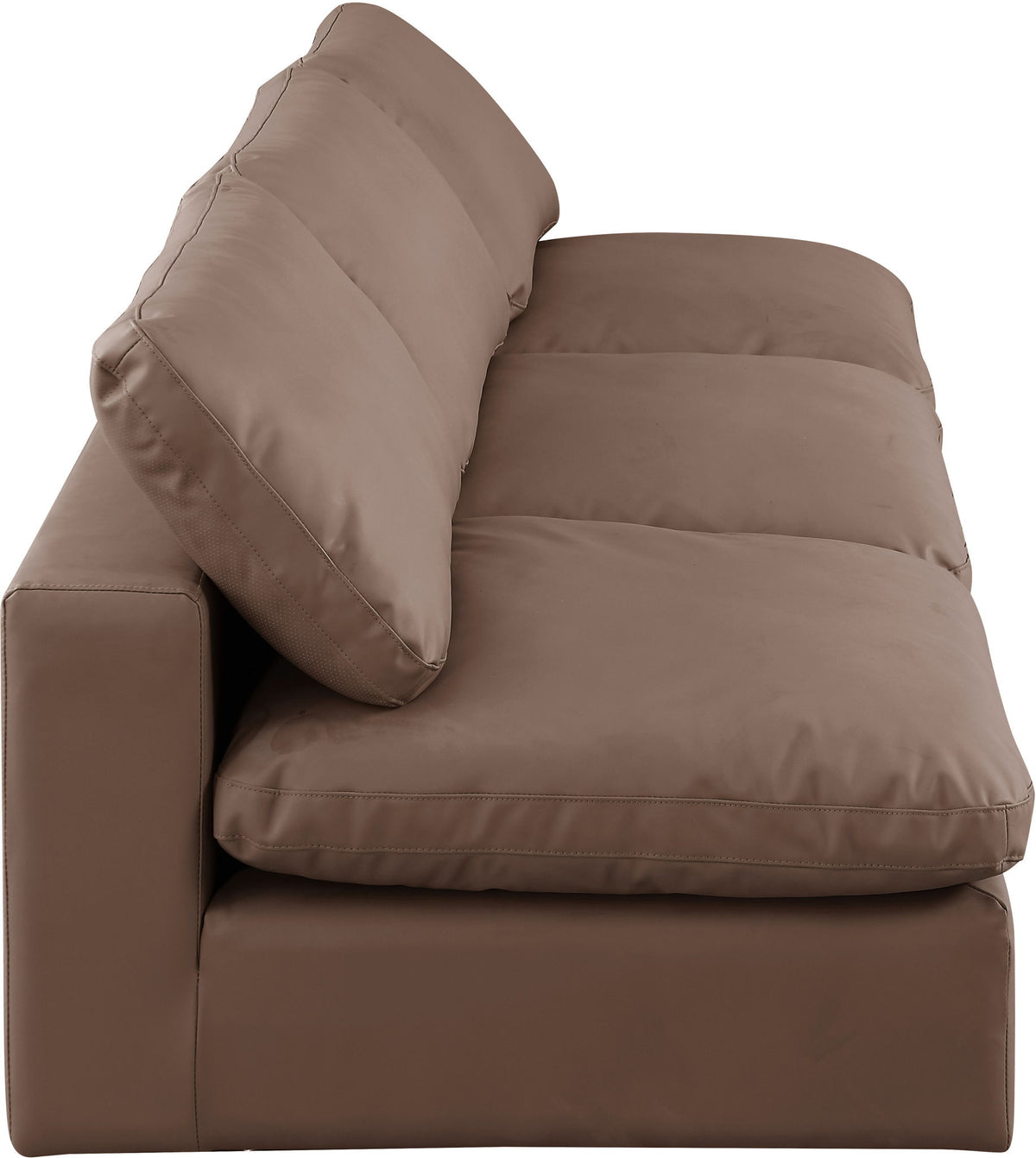 Comfy - Faux Leather Modular Armless Sofa 3 Seats