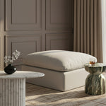 Indulge - Linen Ottoman