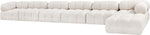 Ames - 7 Piece Boucle Fabric Modular L-Shaped Sectional