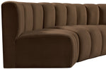 Arc - Velvet 6 Piece Curved Modular Sofa