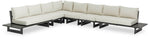 Maldives - 6 Piece Water Resistant Outdoor Patio Modular Sectional With Gray Base