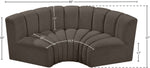 Arc - Boucle Fabric 3 Piece Modular U-Shaped Sofa