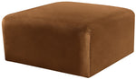 Arc - Velvet Ottoman - Saddle