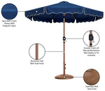 Amalfi - Patio Umbrella - Light Brown Base / Light Brown Pole