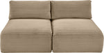 Shaggy - Fabric 2 Seat Modular Armless Sofa