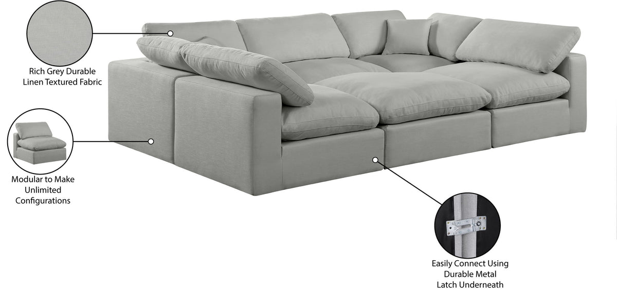 Comfy - 6 Piece Linen Sectional