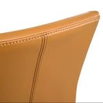 Meriam - Full Back Top Grain Leather Upholstered Metal Dining Chairs (Set of 2)