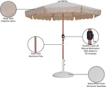 Amalfi - Patio Umbrella - White Base / Light Brown Pole