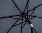 Fiji - Aluminum Patio Umbrella With Round Teak And Black Base