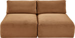 Shaggy - Fabric 2 Seat Modular Armless Sofa