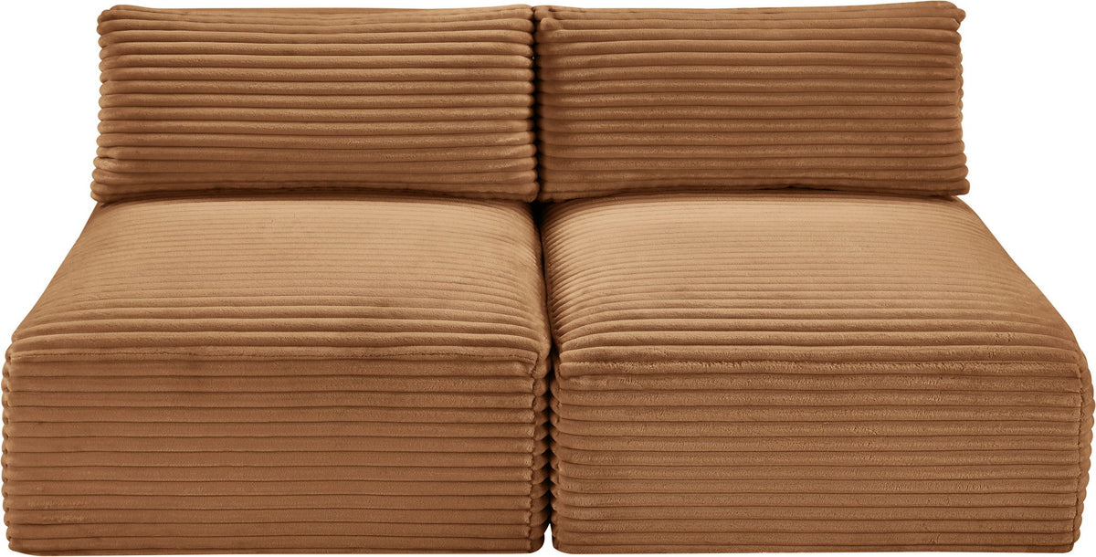 Shaggy - Fabric 2 Seat Modular Armless Sofa