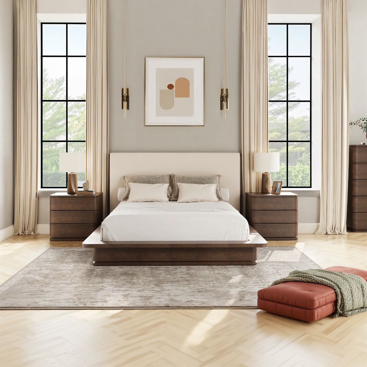 Zoey - Nightstand - Brown Oak