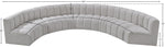 Arc - Boucle Fabric 8 Piece U-Shaped Modular Sofa