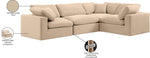Comfy - 4 Piece Velvet Modular Sectional