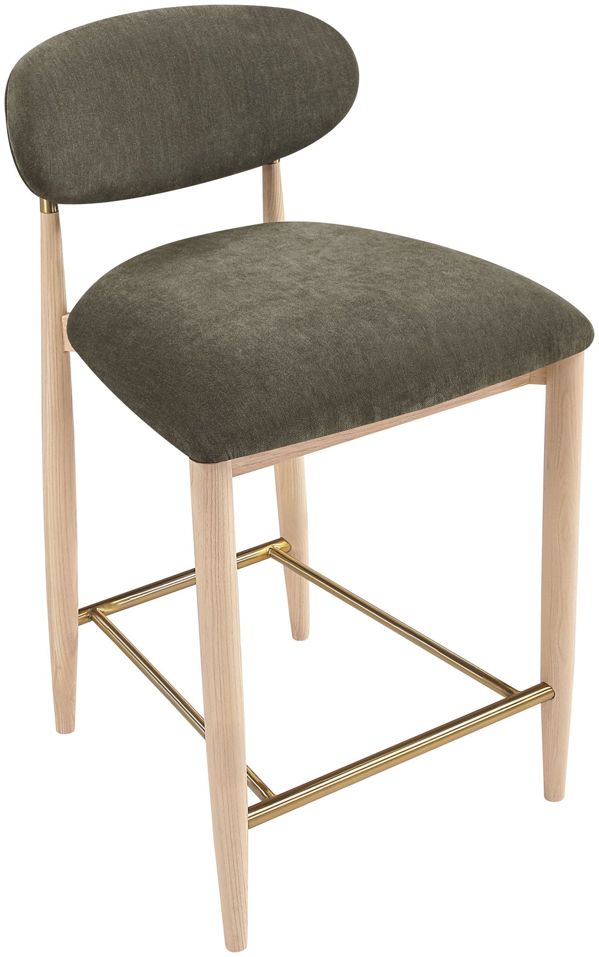 Riccio - Fabric Stool - Natural Frame