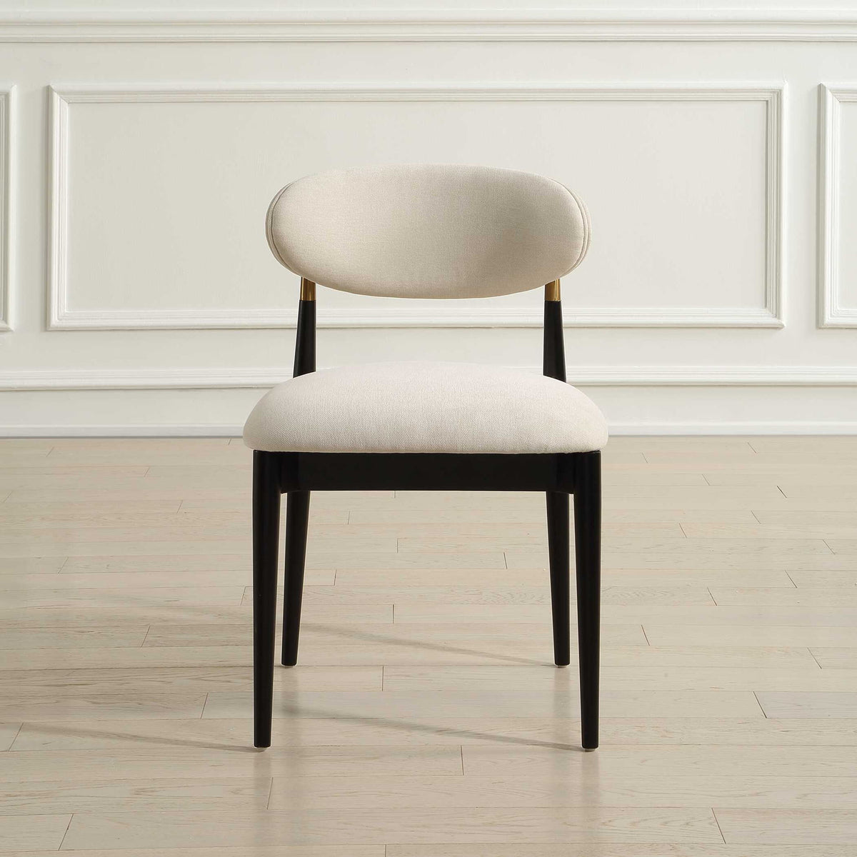 Moxie - Armless Dining Chair (Set of 2) - Black / Off White