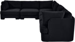 Hammond - Velvet Performance Fabric Upholstered 6 Piece Corner Sectional