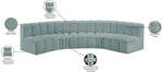 Arc - Faux Leather 5 Piece U-Shaped Modular Sofa