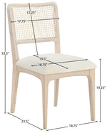 Atrium - Upholstered Seat Dining Chair With Brushed Natural Base (Set of 2)