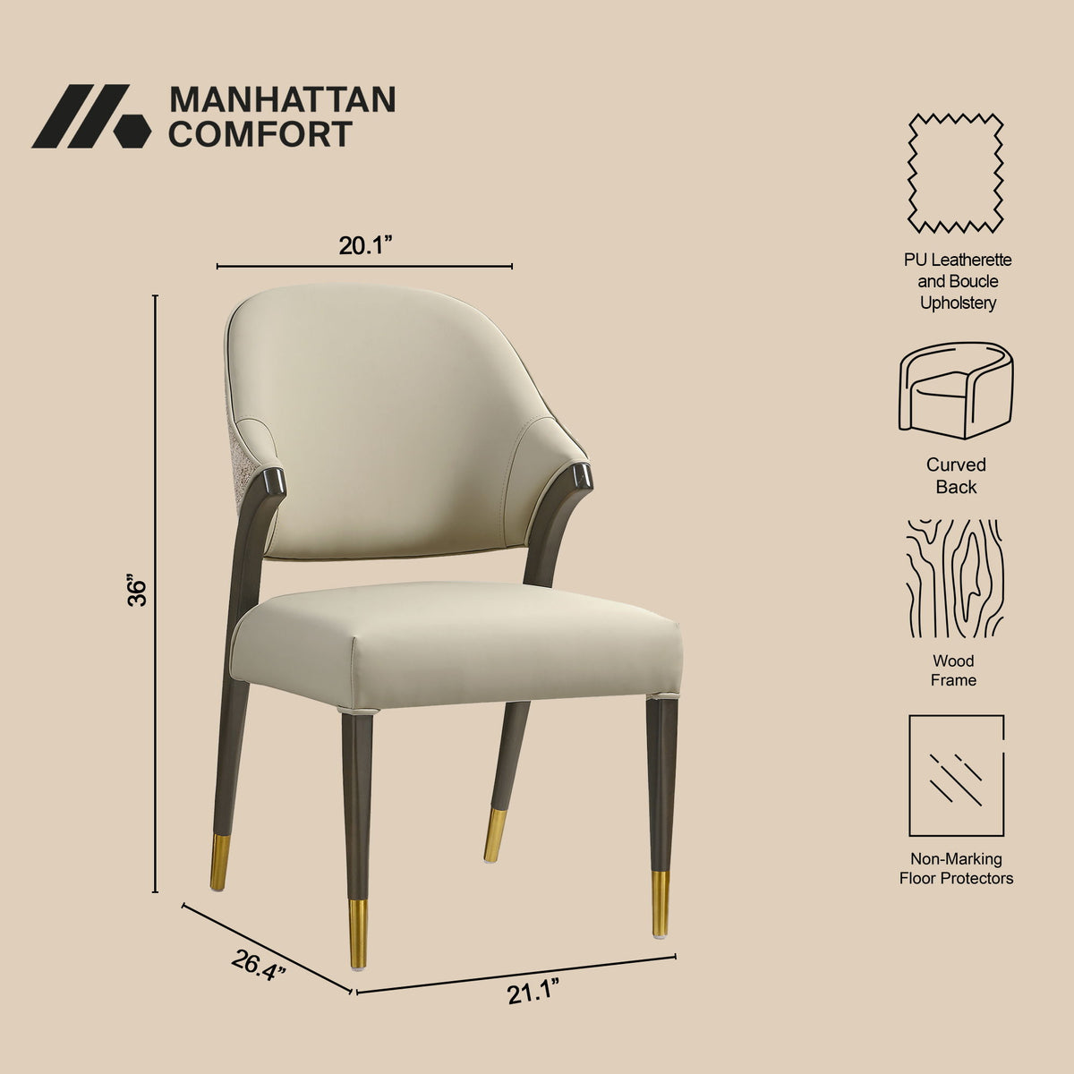 Manhattan Collette - Wood Upholstered Side Chair (Set of 2)