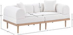 Laguna - 2 Piece Resilient Water Resistant Fabric 71" Upholstered Outdoor Patio Modular Loveseat