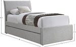 Myles - Linen Twin Trundle Bed