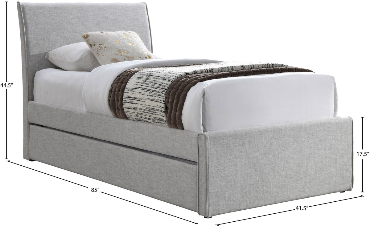 Myles - Linen Twin Trundle Bed