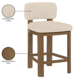 Paloma - Faux Leather Upholstered Counter Stool (Set of 2) - Brown Frame