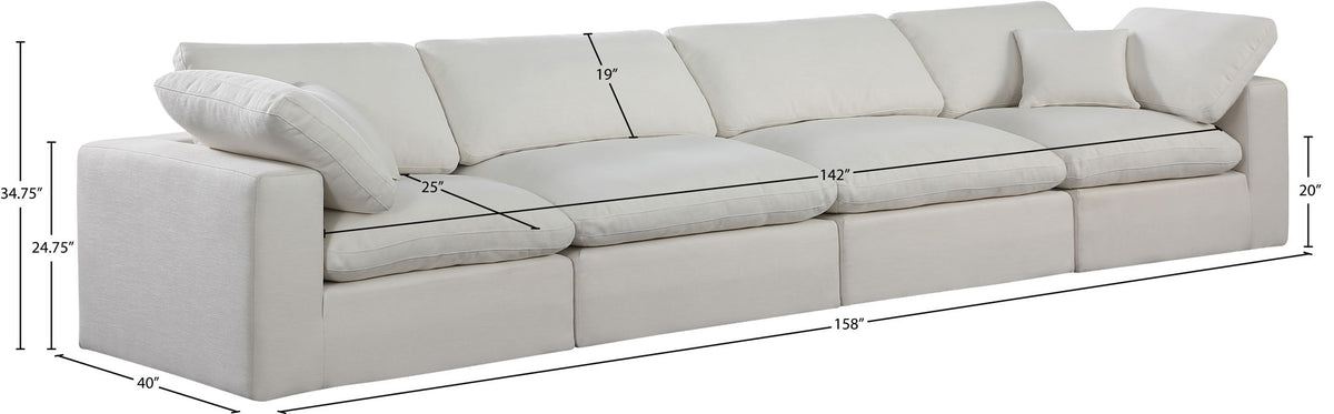 Comfy - Linen Modular Sofa 4 Seats