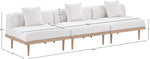 Laguna - 3 Piece Resilient Water Resistant Fabric 106.5" Outdoor Patio Armless Modular Sofa
