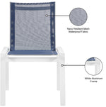 Nizuc - Outdoor Patio Dining Chair With White Frame (Set of 2)