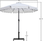 Amalfi - Aluminum Patio Umbrella - Black Base / Black Pole