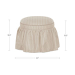 Heidi - Storage Ottoman Stripe - Beige