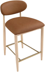 Riccio - Stool - Natural And Gold Frame
