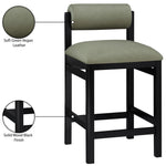 Roundhill - Faux Leather Counter Stool - Black Frame