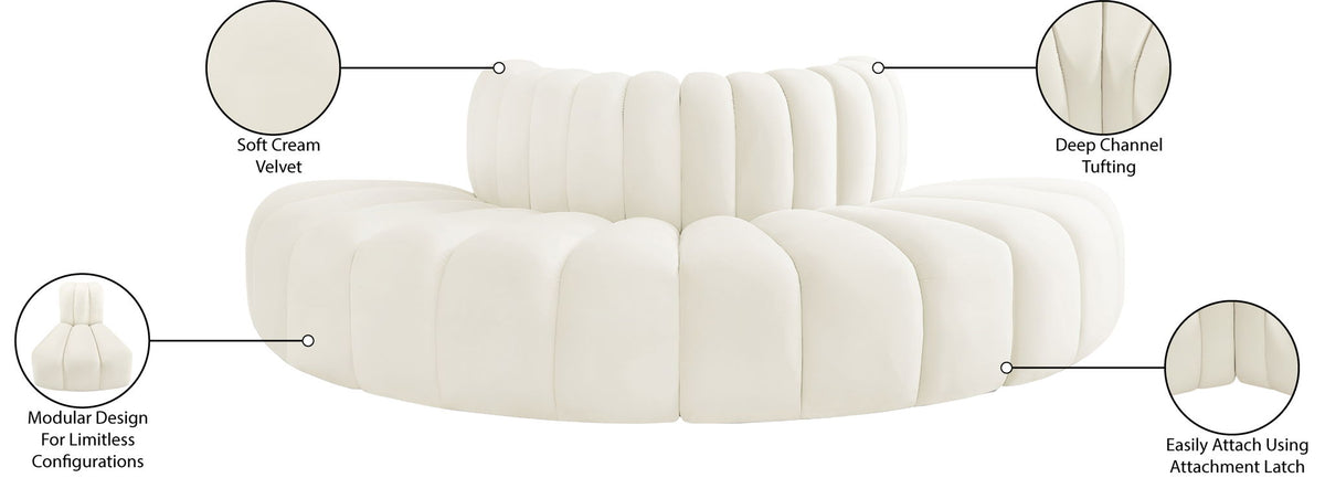Arc - Velvet 4 Piece Modular Sofa