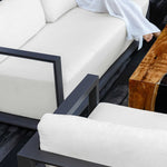 Remsen - Outdoor Lounge Chair - Black / Oyster