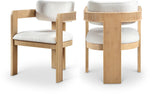 Sacha - Linen Dining Chair With Natural Base (Set of 2)