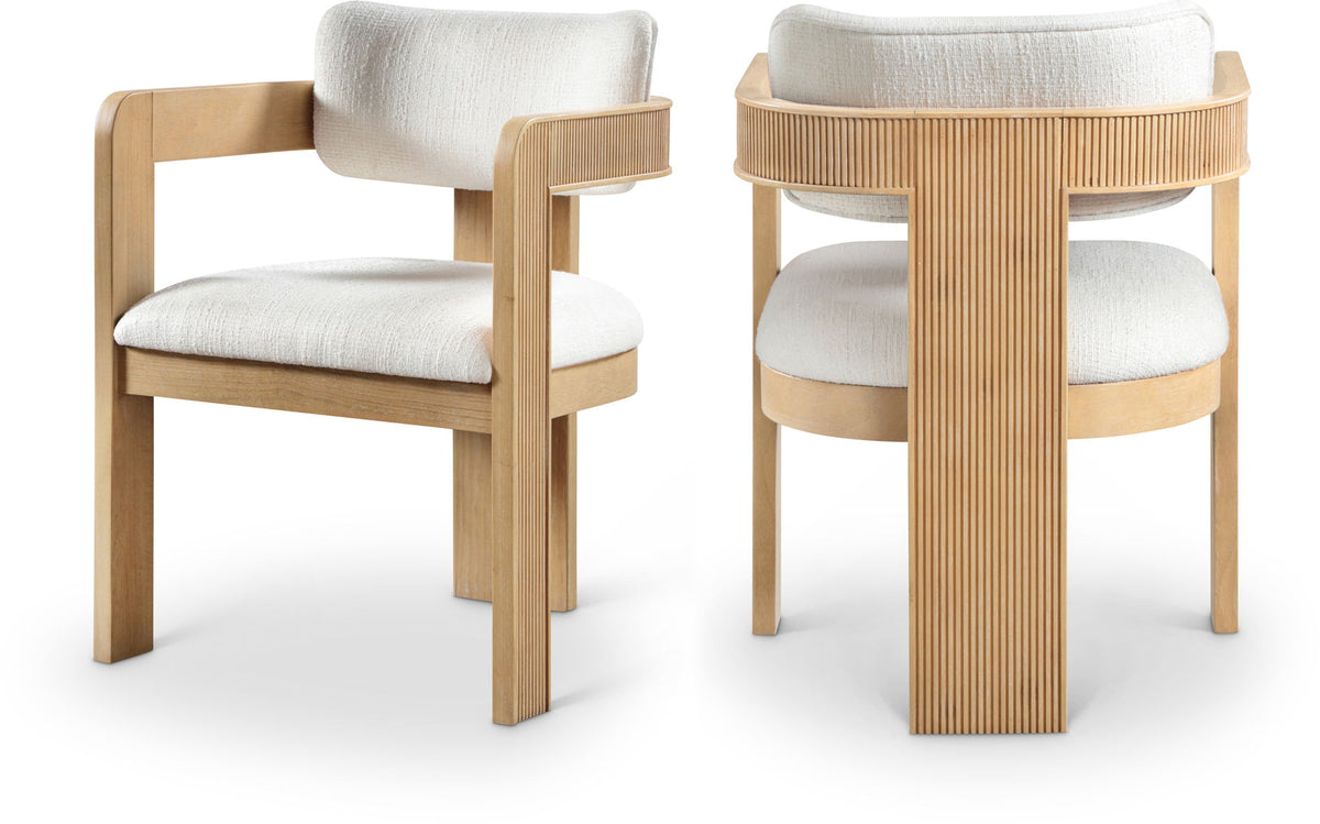 Sacha - Linen Dining Chair With Natural Base (Set of 2)